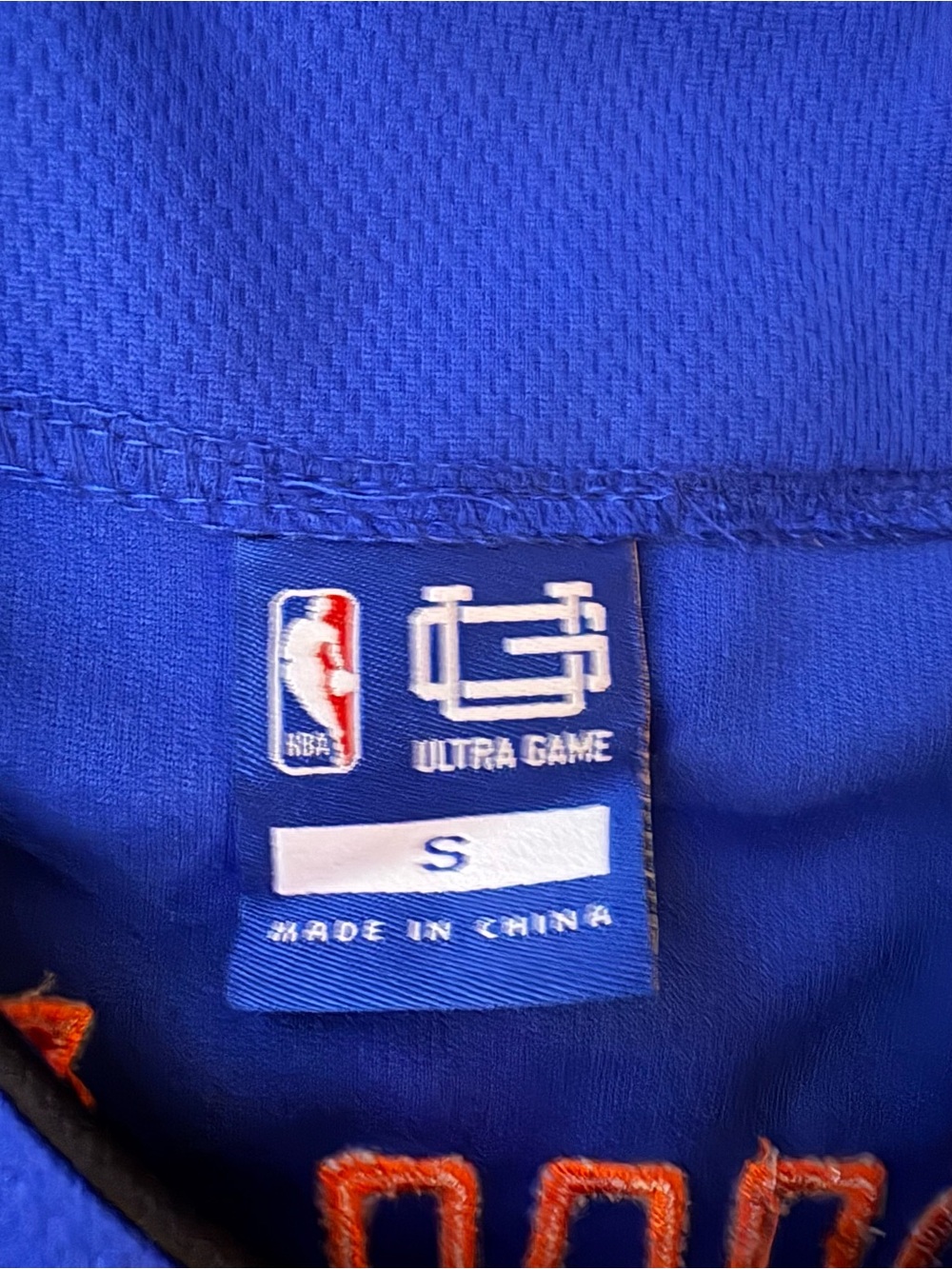 NWT New York Knicks Blue Button Up Warm Up Baseball Style Jersey Embroidered - Picture 7 of 7